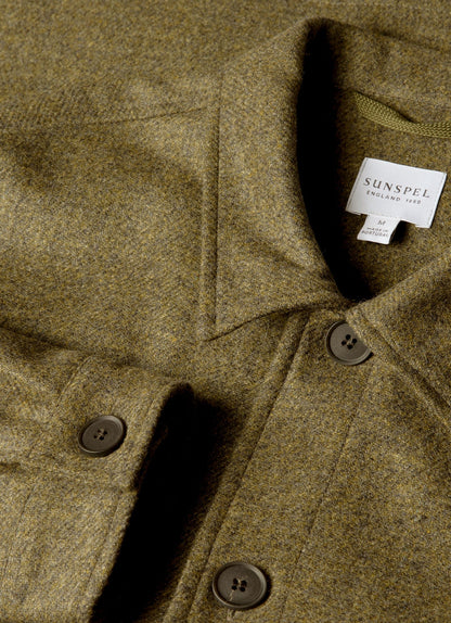 Mens Wool Twin Pocket Jacket In Sea Moss Mjac7194 Gnim