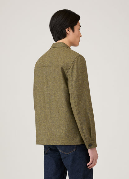 Mens Wool Twin Pocket Jacket In Sea Moss Mjac7194 Gnim