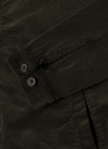 Mens Corduroy Harrington Jacket In Dark Green Mjac7195 Gnin