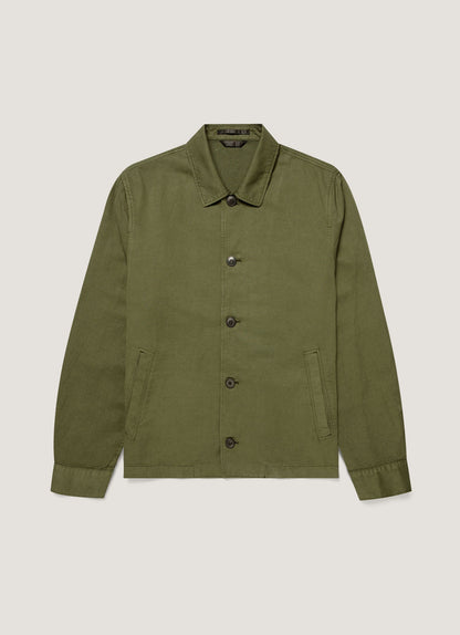 Mens Cotton Linen Jacket In Deep Olive Mjac7207 Gniz