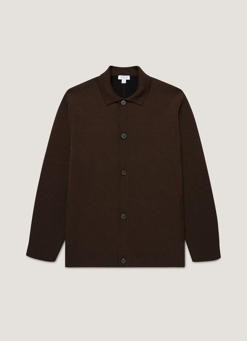 Mens Double Faced Jacket In Truffle Mjac8289 Brgd