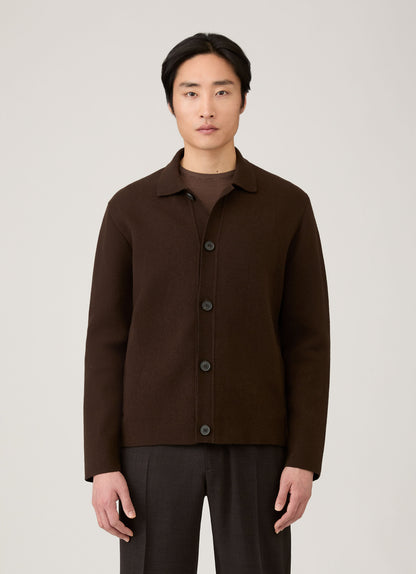 Mens Double Faced Jacket In Truffle Mjac8289 Brgd