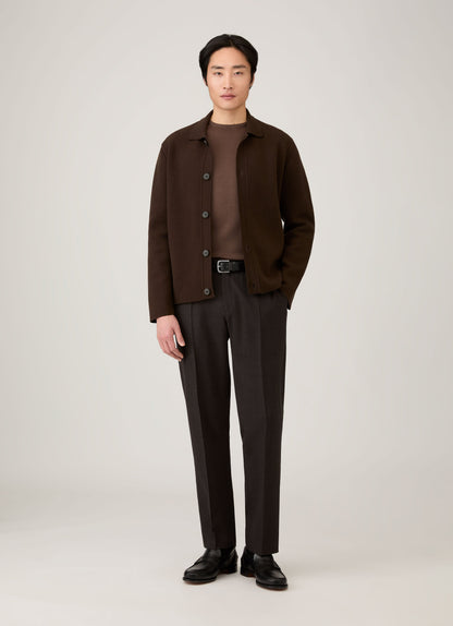 Mens Double Faced Jacket In Truffle Mjac8289 Brgd