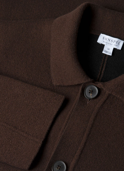 Mens Double Faced Jacket In Truffle Mjac8289 Brgd