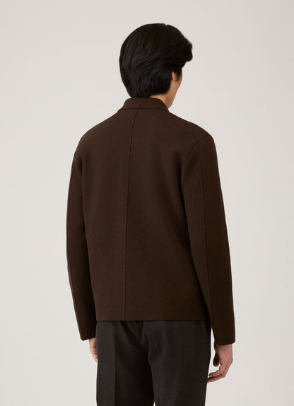 Mens Double Faced Jacket In Truffle Mjac8289 Brgd