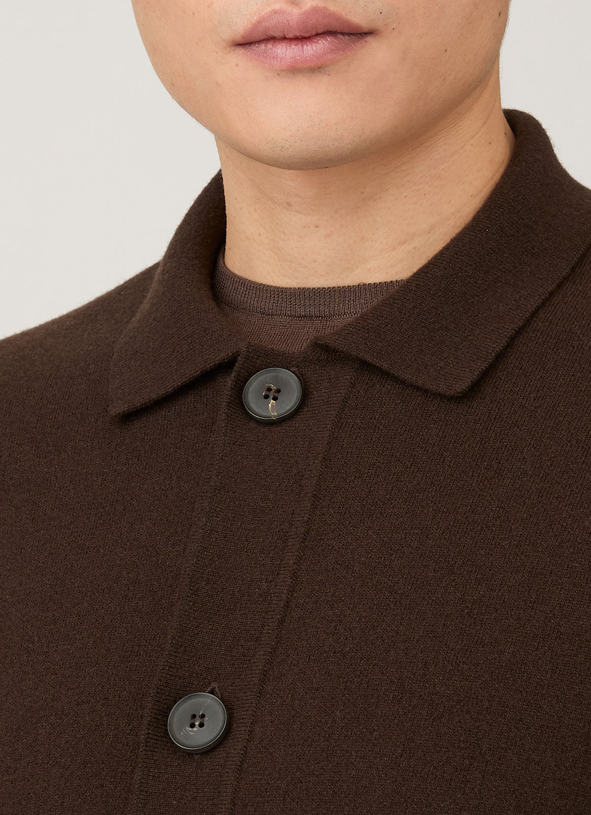 Mens Double Faced Jacket In Truffle Mjac8289 Brgd