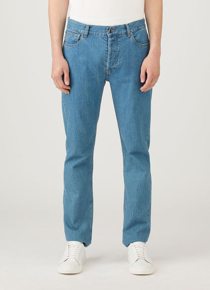 Mens Regular Fit Jean Denim Mid Wash