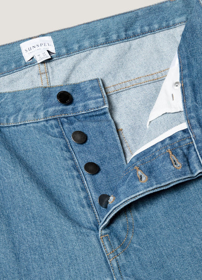 Mens Regular Fit Jean Denim Mid Wash