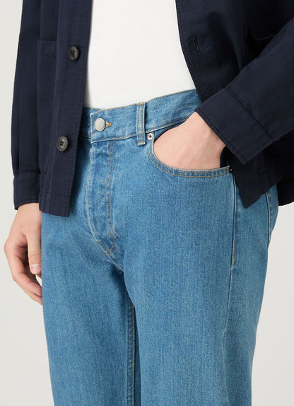 Mens Regular Fit Jean Denim Mid Wash