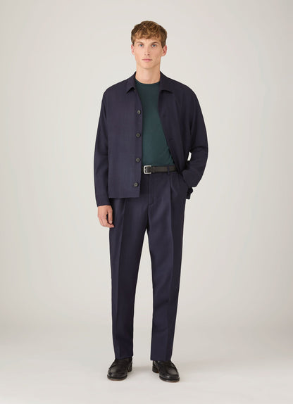 Mens Extrafine Merino Crew Neck In Dark Petrol Mjum8058 Gnit