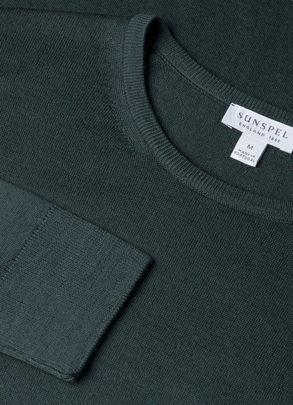 Mens Extrafine Merino Crew Neck In Dark Petrol Mjum8058 Gnit