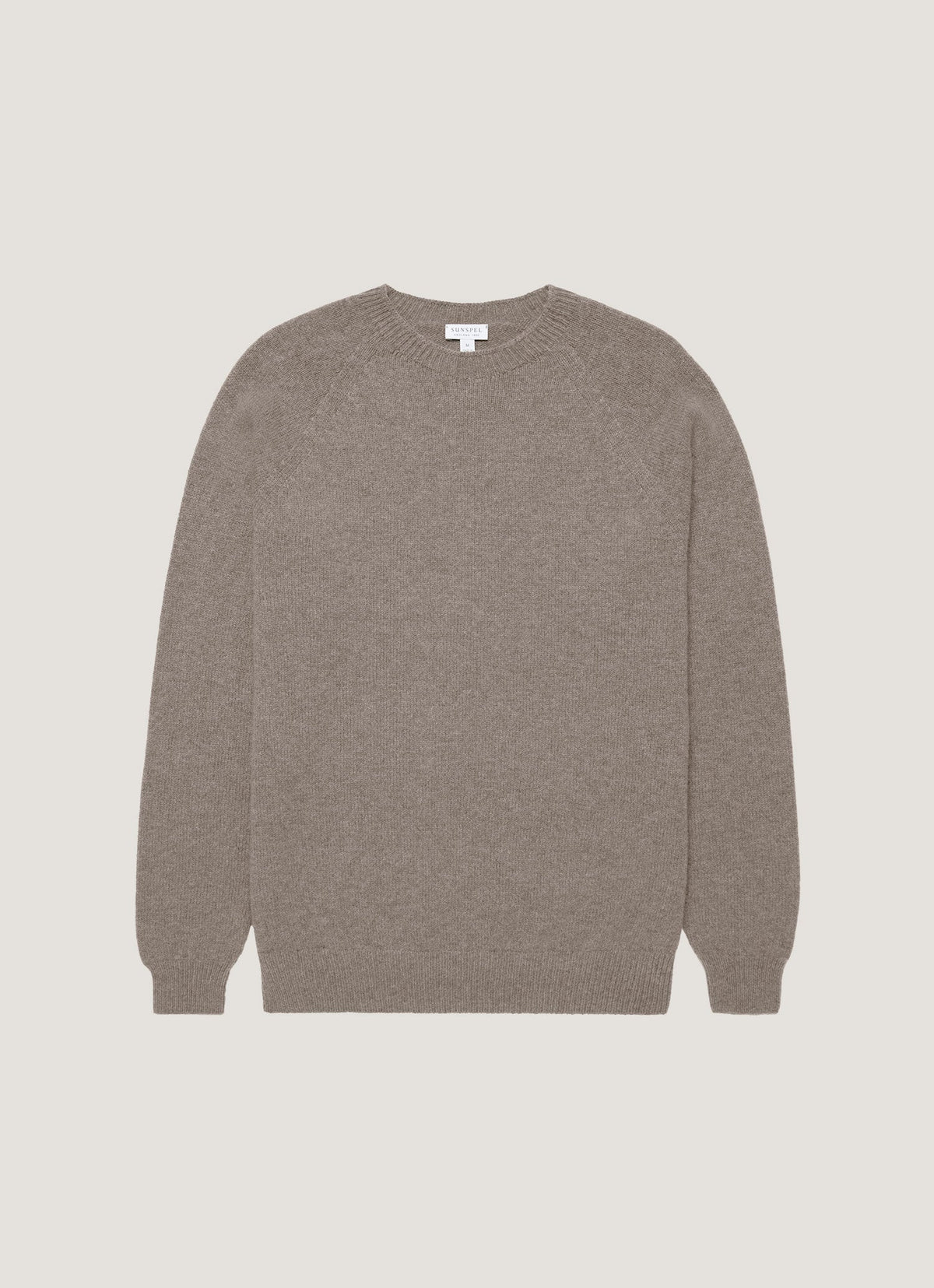 Mens Lambswool Crew Neck Jumper In Bark Mjum8066 Brgc