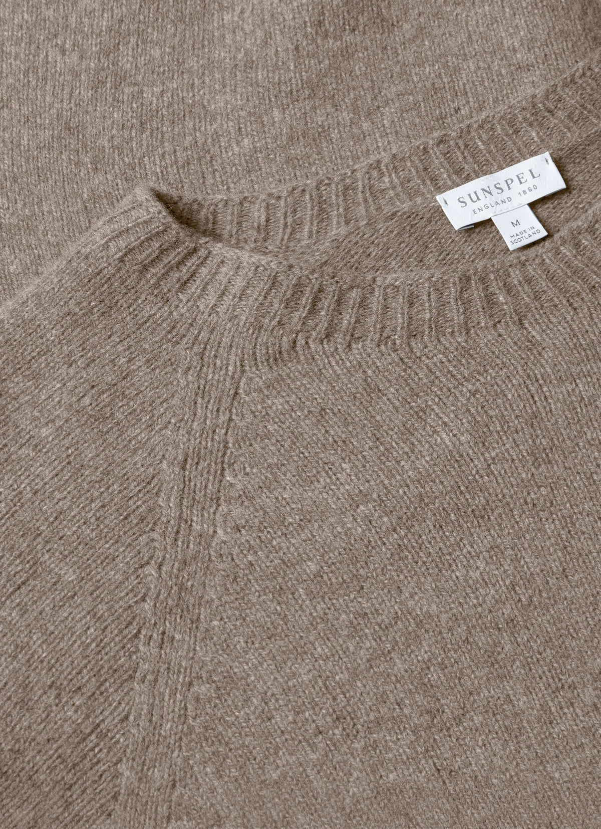 Mens Lambswool Crew Neck Jumper In Bark Mjum8066 Brgc
