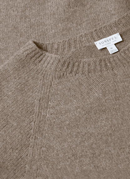 Mens Lambswool Crew Neck Jumper In Bark Mjum8066 Brgc