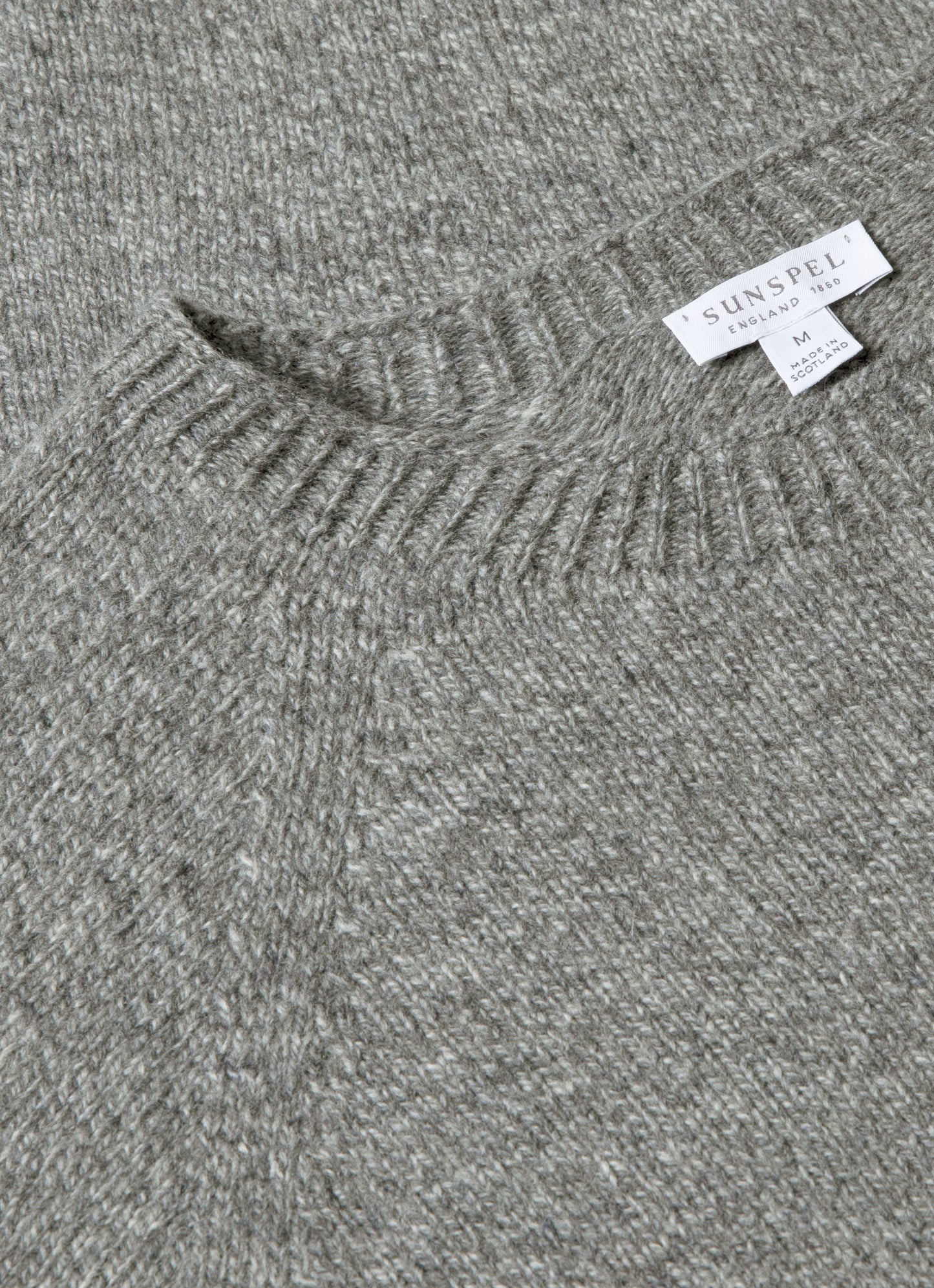 Mens Lambswool Crew Neck Jumper Grey Melange Mjum8066 Gyak