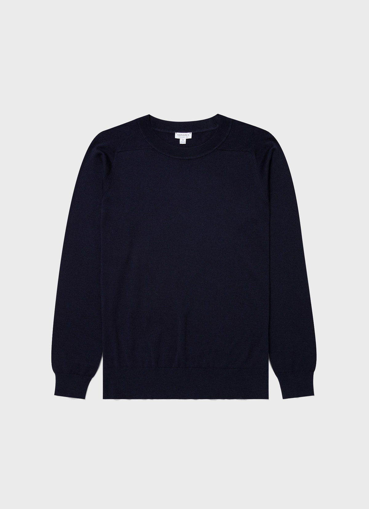 Men's Sea Island Cashmere Crew Neck Jumper in Navy