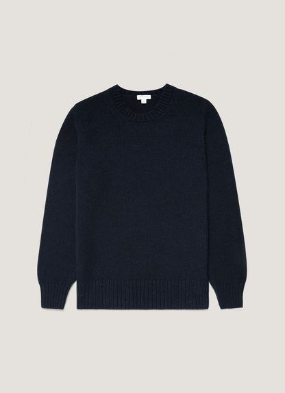 Mens Roxburgh Cashmere Jumper In Navy Mjum8217 Buaa