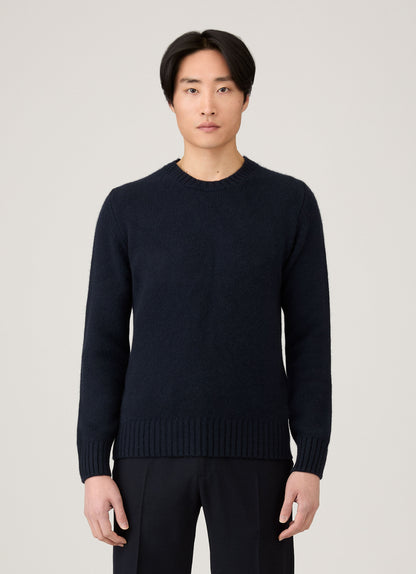 Mens Roxburgh Cashmere Jumper In Navy Mjum8217 Buaa