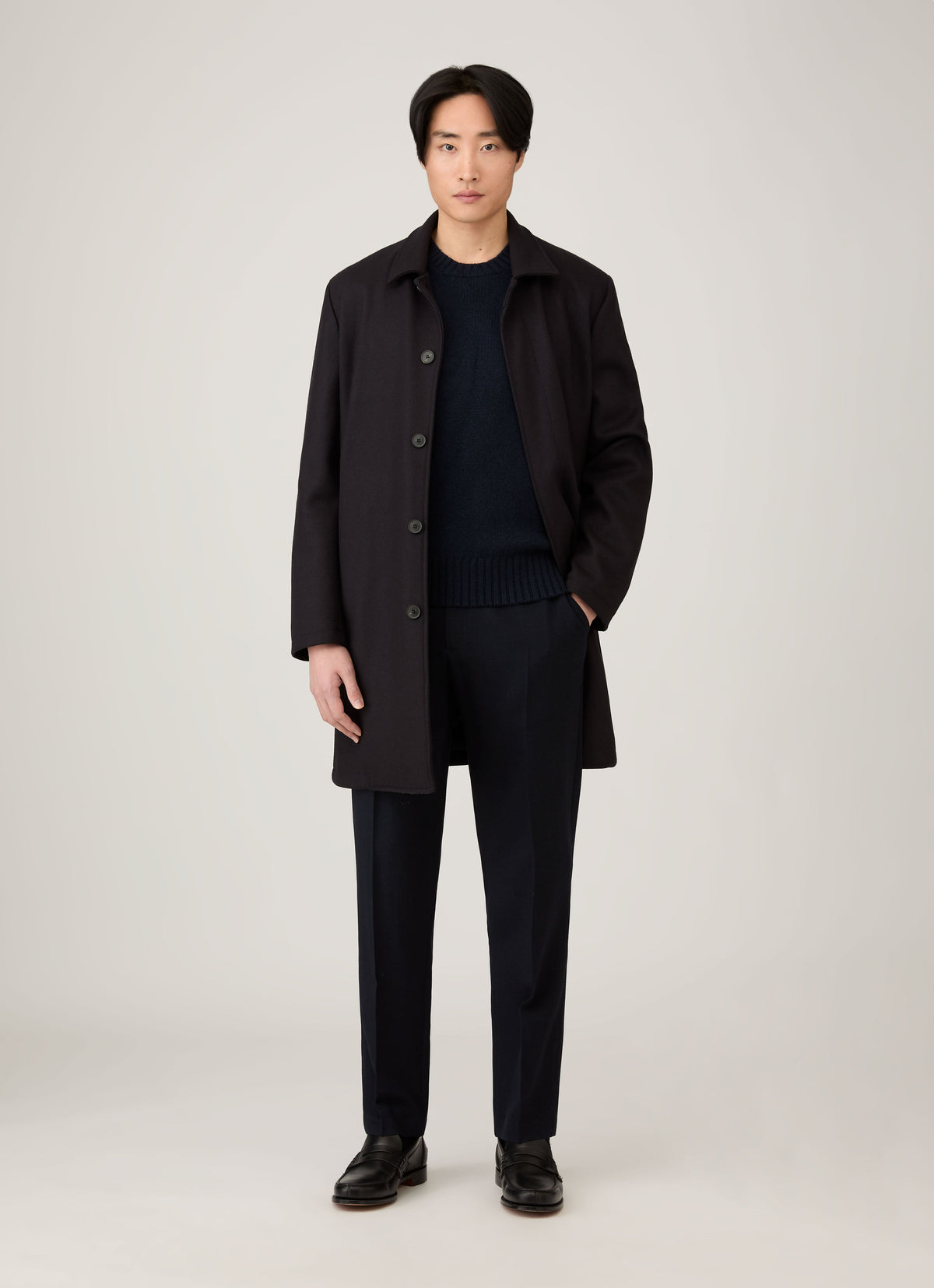 Mens Roxburgh Cashmere Jumper In Navy Mjum8217 Buaa