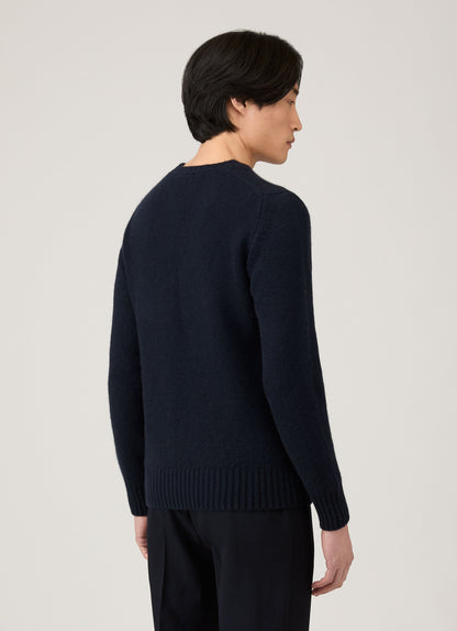 Mens Roxburgh Cashmere Jumper In Navy Mjum8217 Buaa