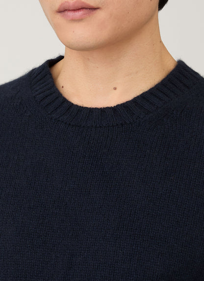 Mens Roxburgh Cashmere Jumper In Navy Mjum8217 Buaa