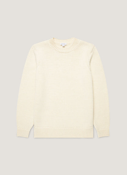 Mens Fisherman Jumper In Ecru Mjum8287 Whcr