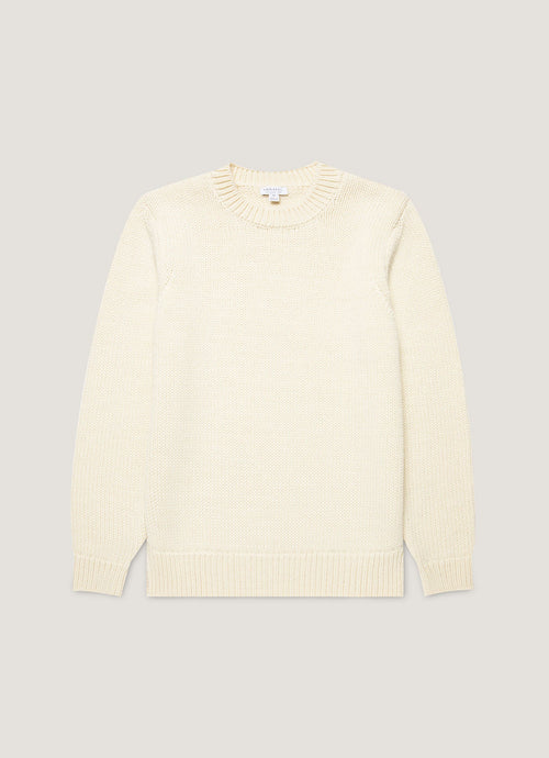 Mens Fisherman Jumper In Ecru Mjum8287 Whcr