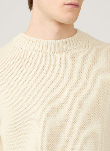 Mens Fisherman Jumper In Ecru Mjum8287 Whcr