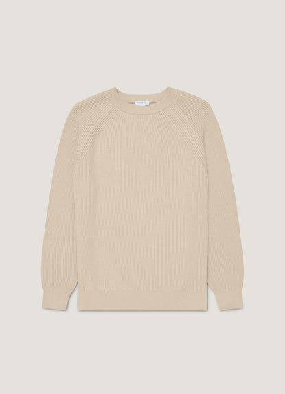 Mens Ribbed Jumper In Mink Mjum8288 Brgb