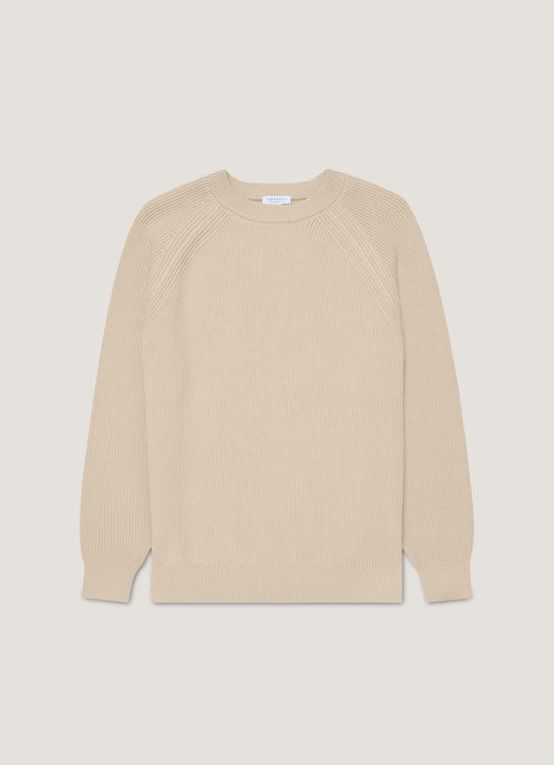 Mens Ribbed Jumper In Mink Mjum8288 Brgb