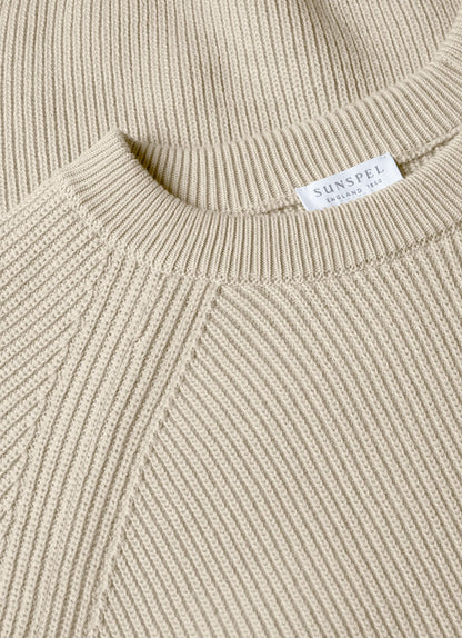 Mens Ribbed Jumper In Mink Mjum8288 Brgb