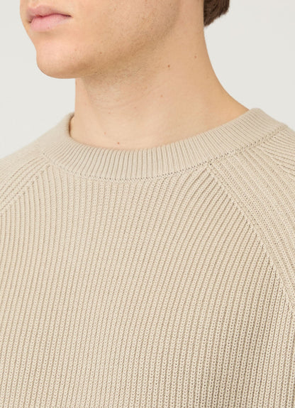Mens Ribbed Jumper In Mink Mjum8288 Brgb