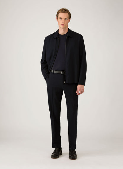 Mens Lightweight Cotton Jumper In Navy Mjum8314 Buaa