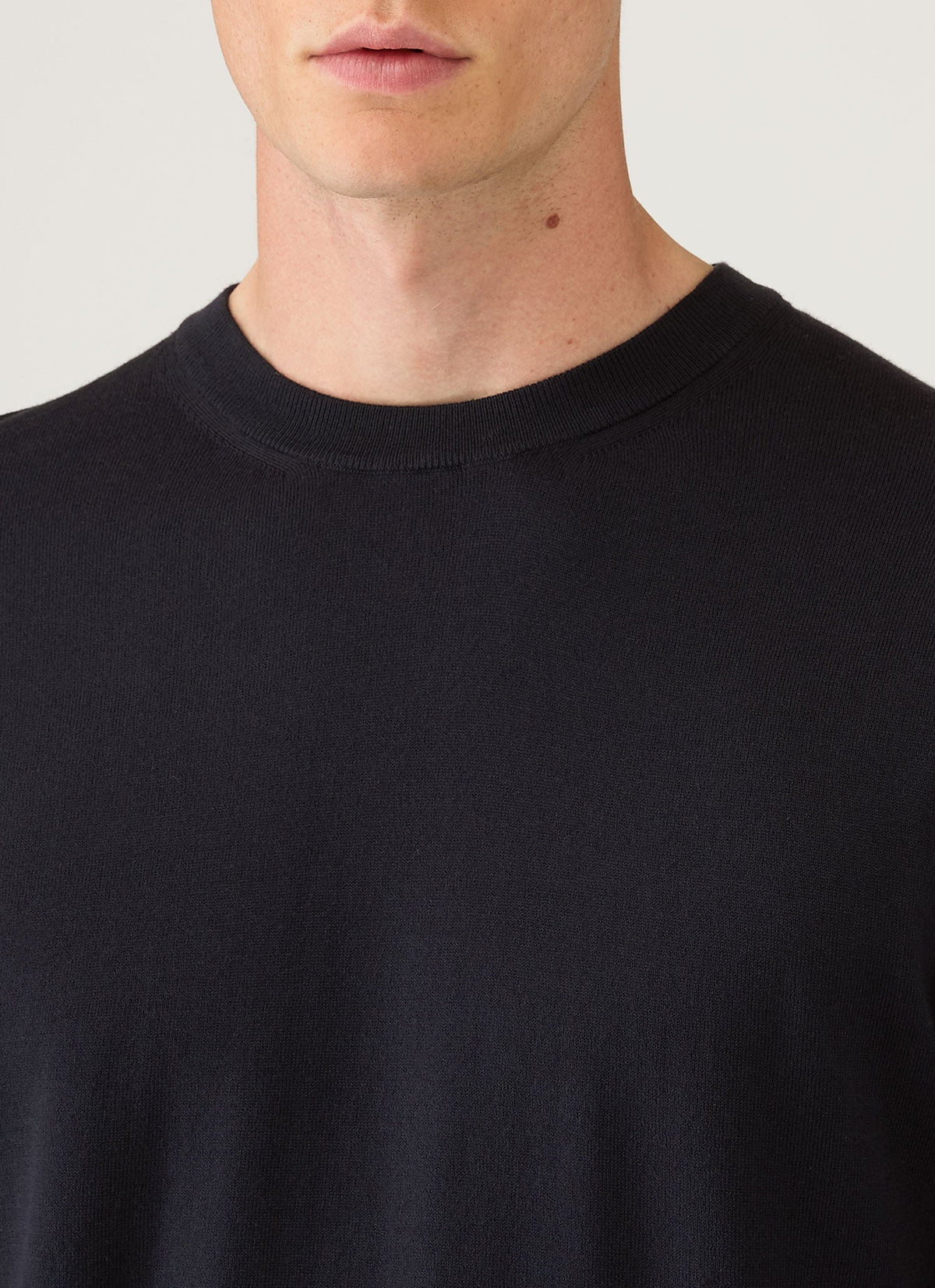 Mens Lightweight Cotton Jumper In Navy Mjum8314 Buaa