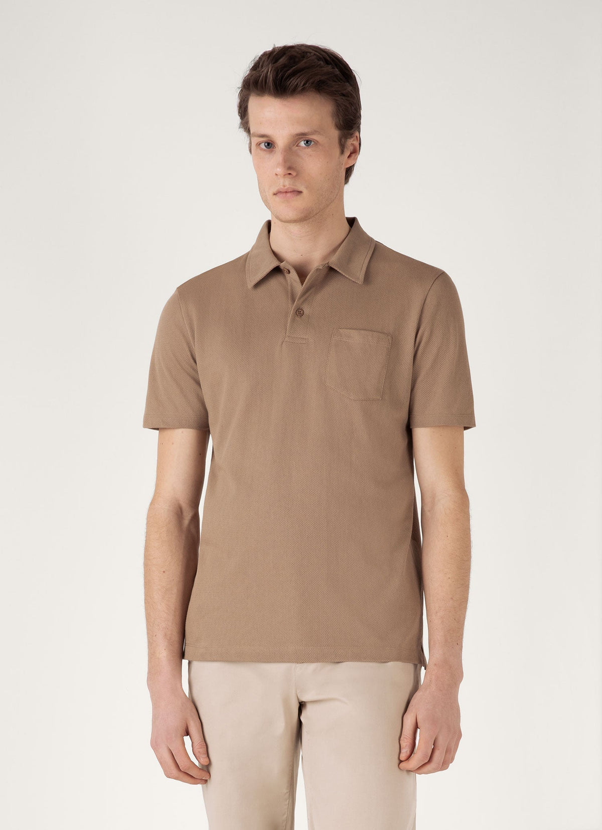 Mens Riviera Polo Shirt In Dune Mpol1026 Brfz