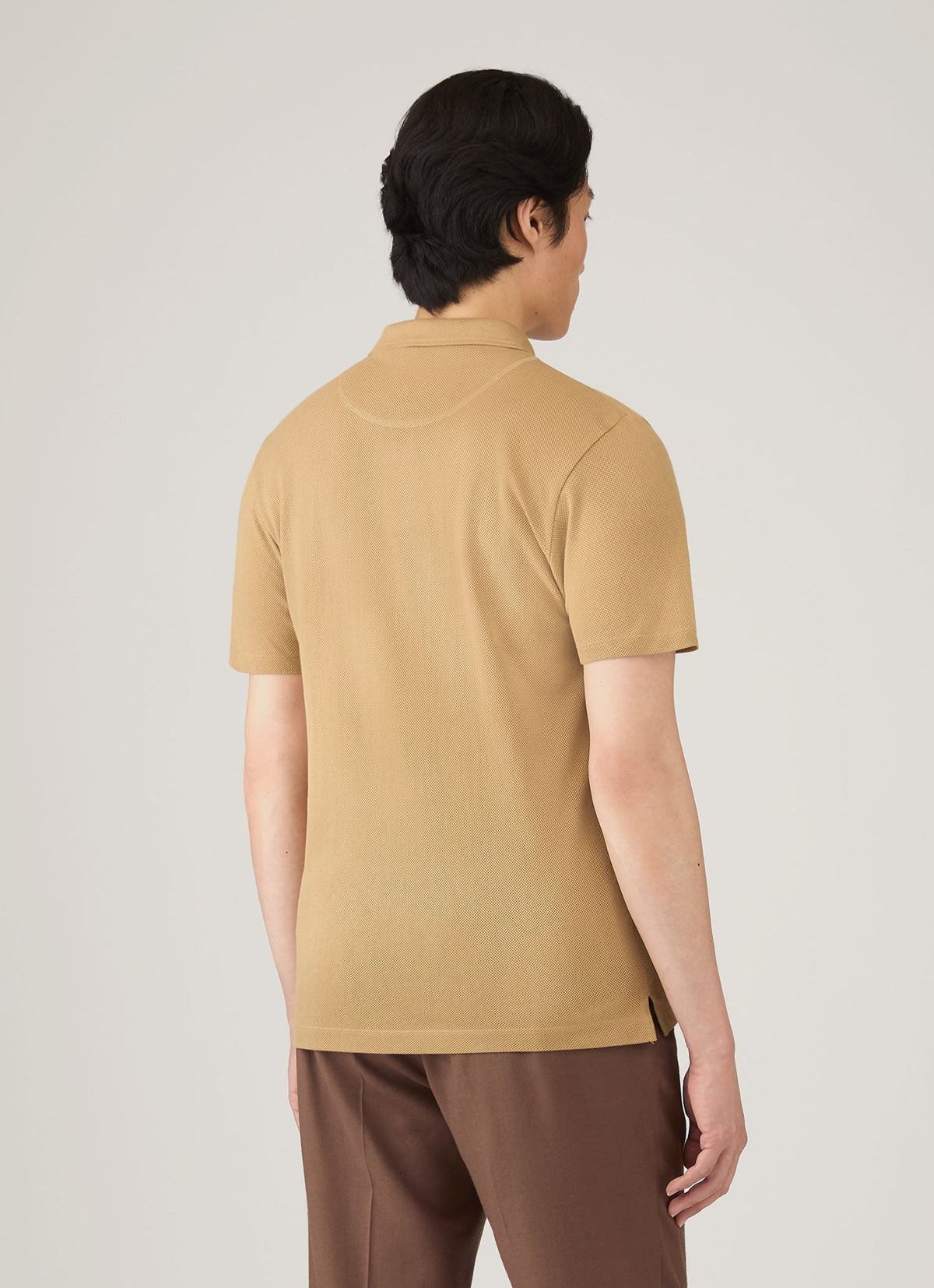 Mens Riviera Polo Shirt In Tan Mpol1026 Brgm