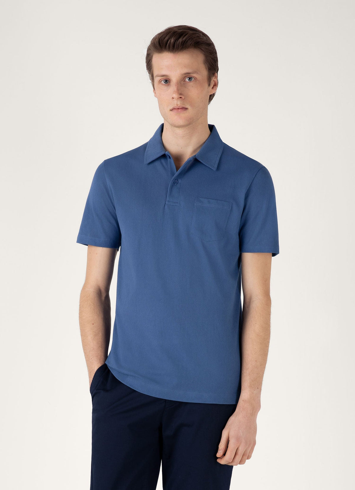 Mens Riviera Polo Shirt In Soft Denim Mpol1026 Buwc