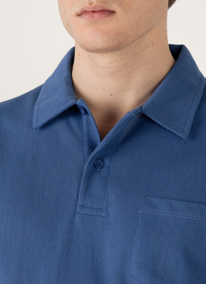 Mens Riviera Polo Shirt In Soft Denim Mpol1026 Buwc