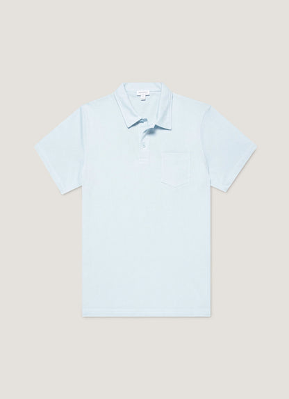 Mens Riviera Polo Shirt In Frost Blue Mpol1026 Buwo