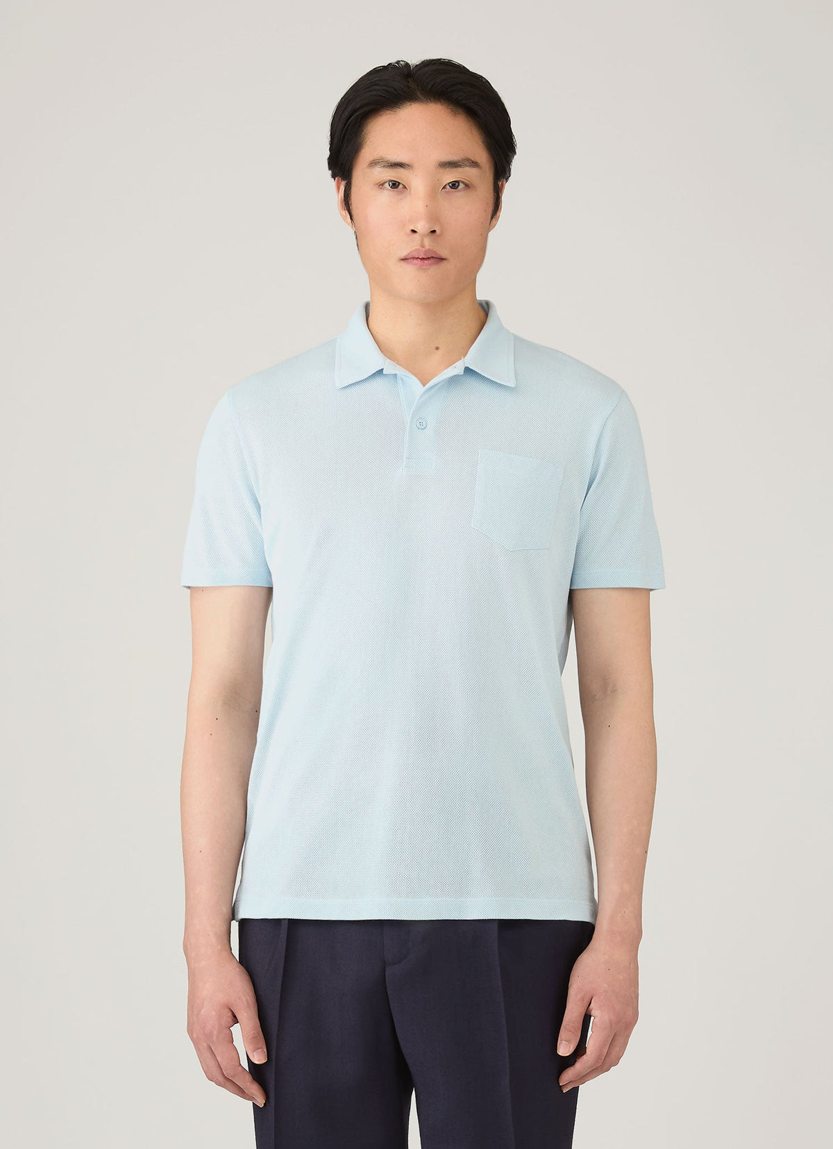 Mens Riviera Polo Shirt In Frost Blue Mpol1026 Buwo