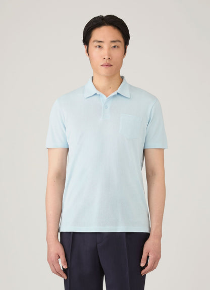 Mens Riviera Polo Shirt In Frost Blue Mpol1026 Buwo