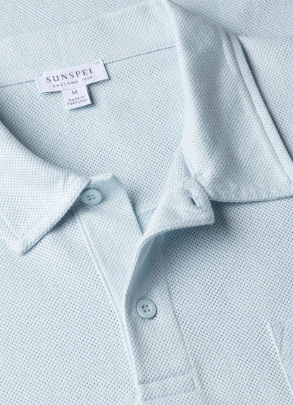 Mens Riviera Polo Shirt In Frost Blue Mpol1026 Buwo