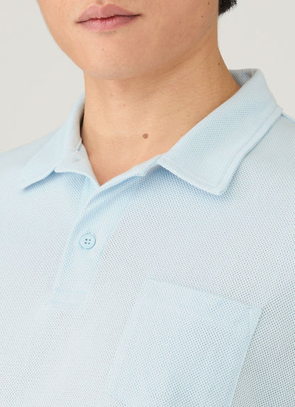 Mens Riviera Polo Shirt In Frost Blue Mpol1026 Buwo
