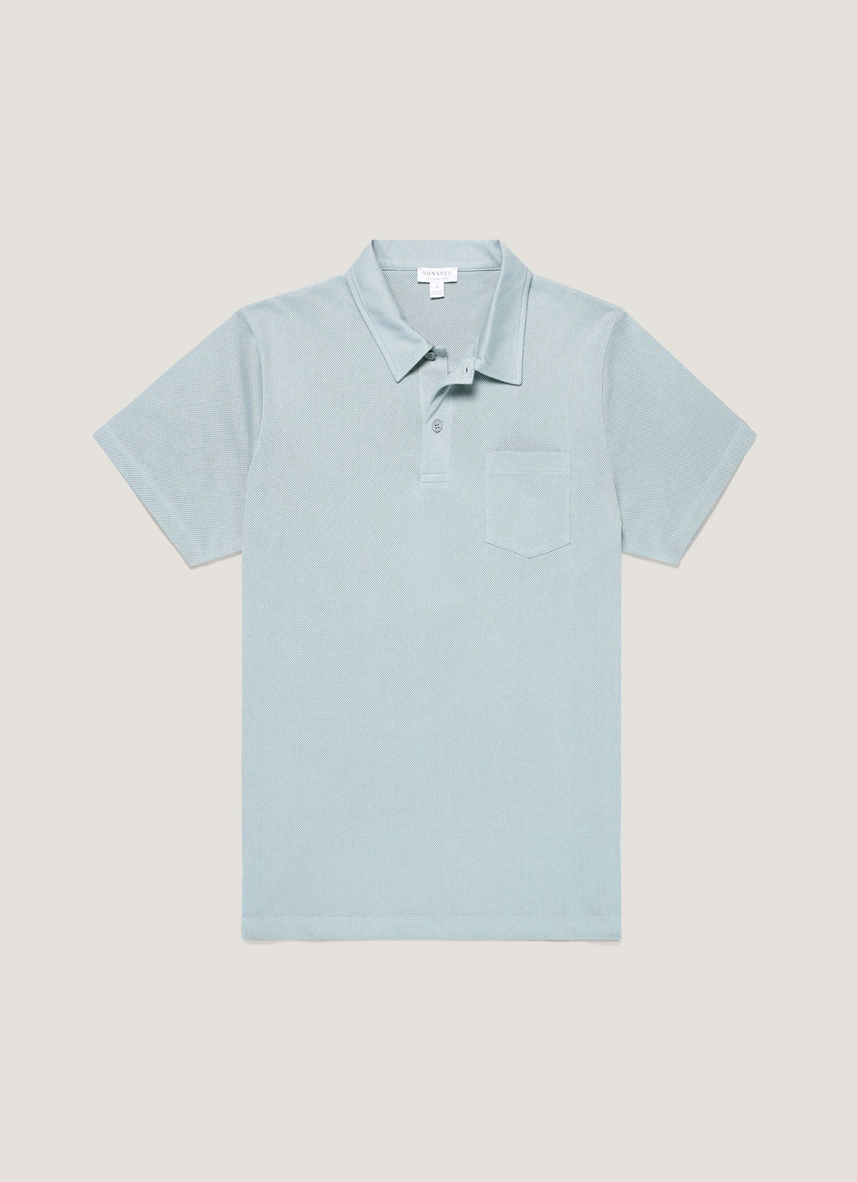 Mens Riviera Polo Shirt In Stone Blue Mpol1026 Buwt