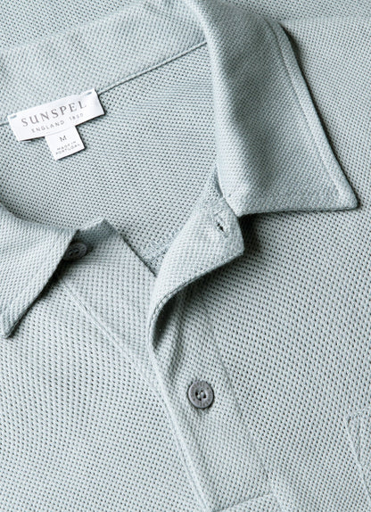 Mens Riviera Polo Shirt In Stone Blue Mpol1026 Buwt