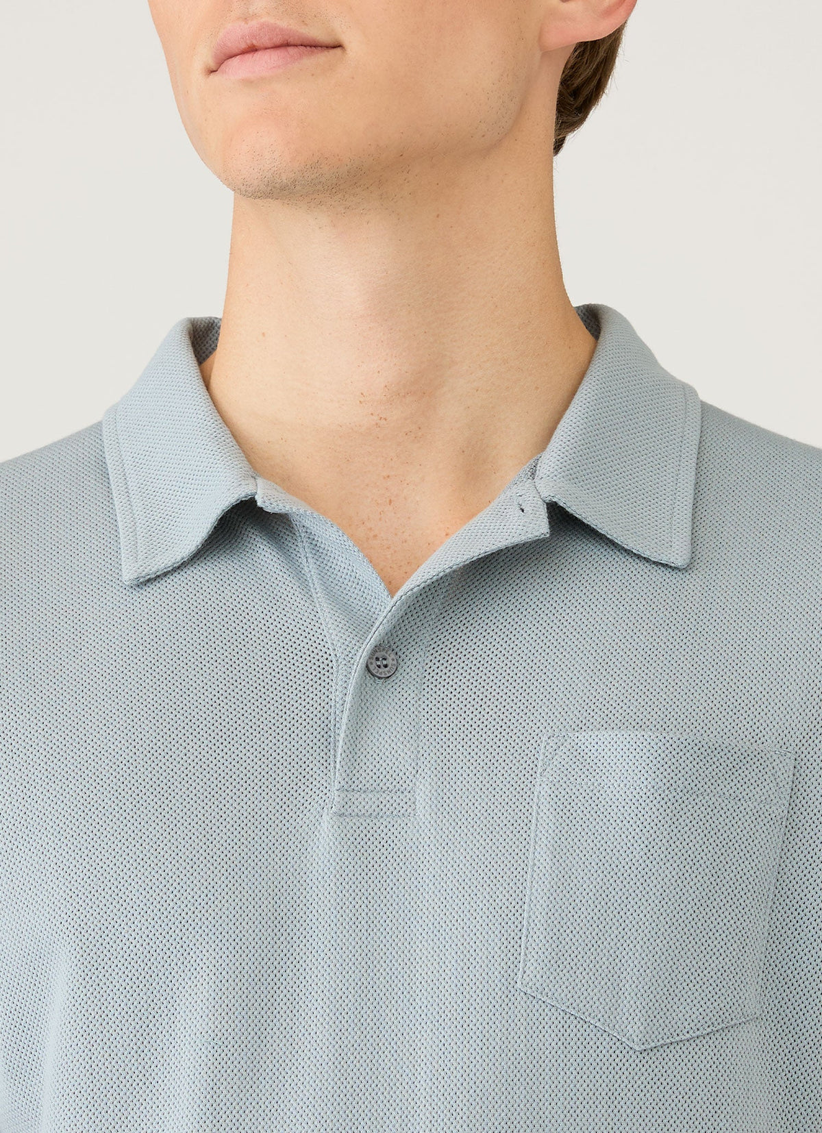 Mens Riviera Polo Shirt In Stone Blue Mpol1026 Buwt