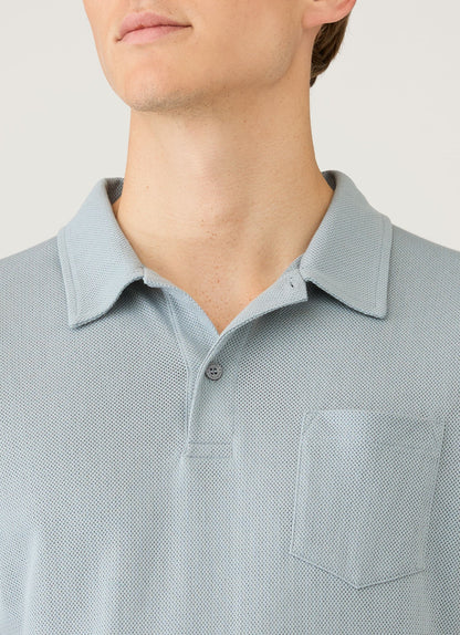 Mens Riviera Polo Shirt In Stone Blue Mpol1026 Buwt