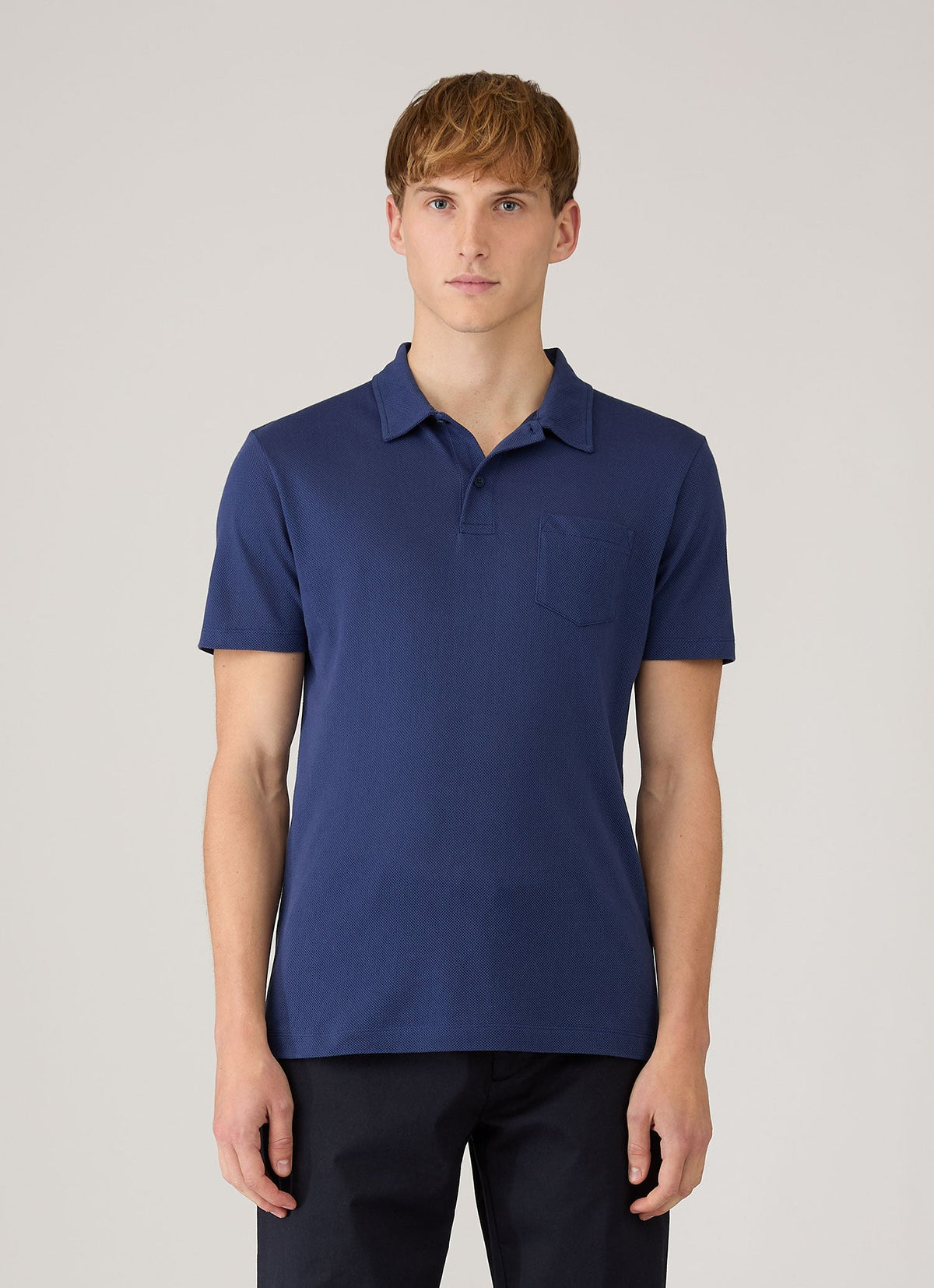 Mens Riviera Polo Shirt In Ink Blue Mpol1026 Buwx