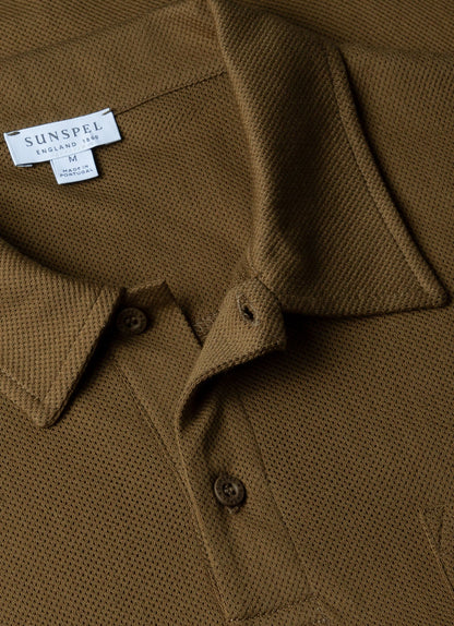 Mens Riviera Polo Shirt In Olive Green Mpol1026 Gnia