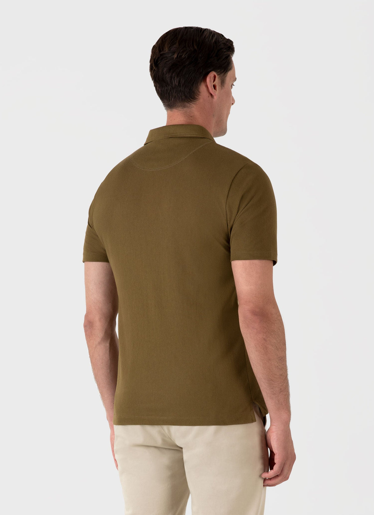 Mens Riviera Polo Shirt In Olive Green Mpol1026 Gnia
